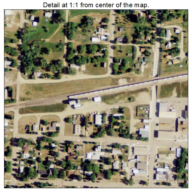 Towner, North Dakota aerial imagery detail