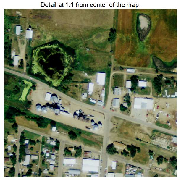 Turtle Lake, North Dakota aerial imagery detail