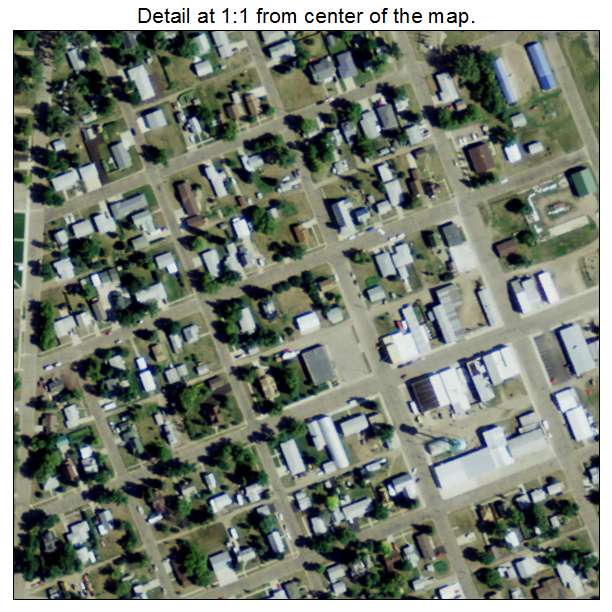 Underwood, North Dakota aerial imagery detail