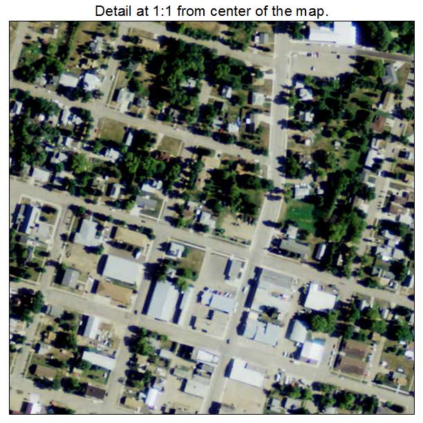 Velva, North Dakota aerial imagery detail
