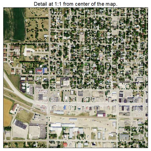 Wahpeton, North Dakota aerial imagery detail
