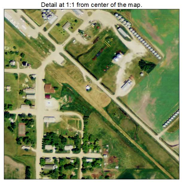 Wales, North Dakota aerial imagery detail