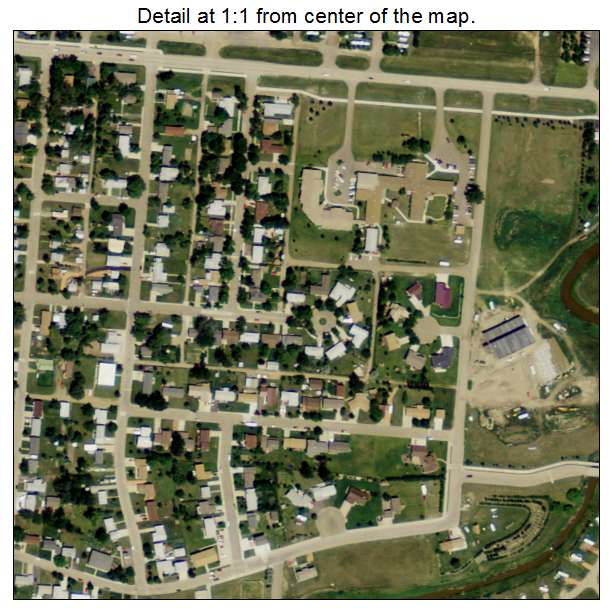Watford City, North Dakota aerial imagery detail