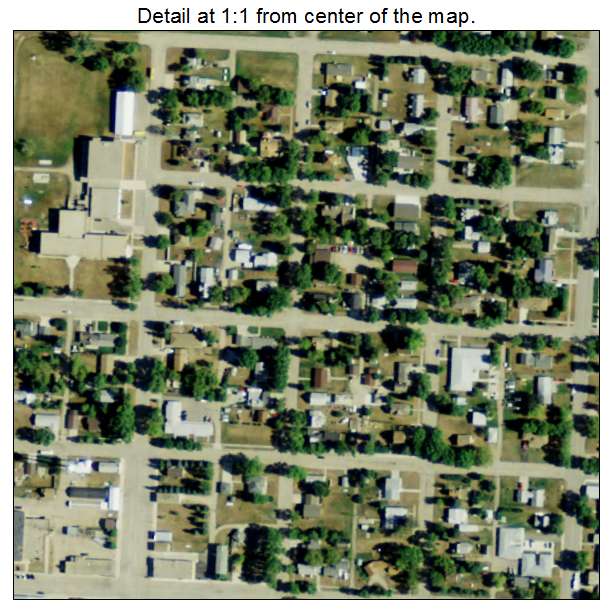 Westhope, North Dakota aerial imagery detail