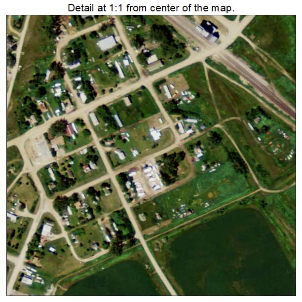 White Earth, North Dakota aerial imagery detail