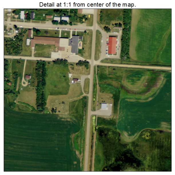White Shield, North Dakota aerial imagery detail