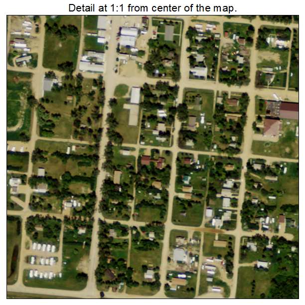 Wildrose, North Dakota aerial imagery detail