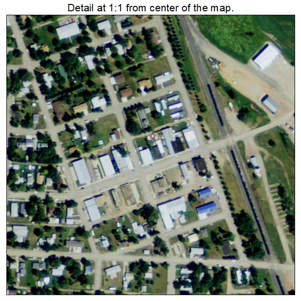 Wilton, North Dakota aerial imagery detail