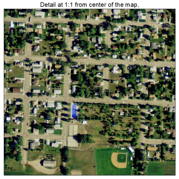 Wishek, North Dakota aerial imagery detail