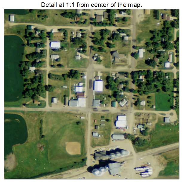 Woodworth, North Dakota aerial imagery detail