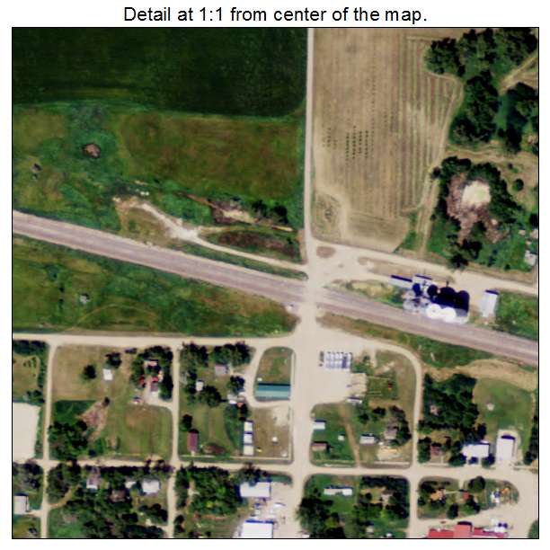 York, North Dakota aerial imagery detail