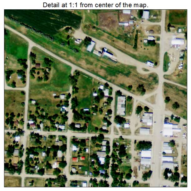 Zeeland, North Dakota aerial imagery detail