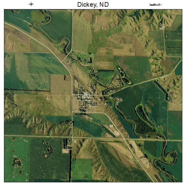 Dickey, ND air photo map