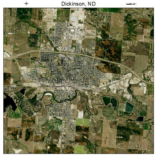Dickinson, ND air photo map