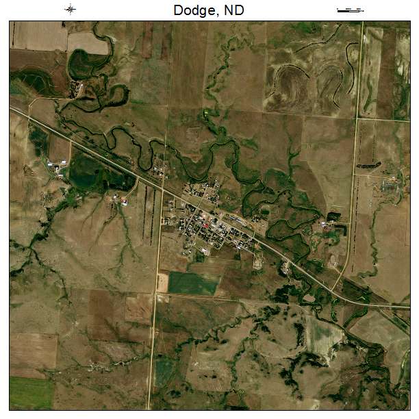 Dodge, ND air photo map