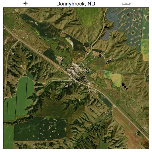 Donnybrook, ND air photo map