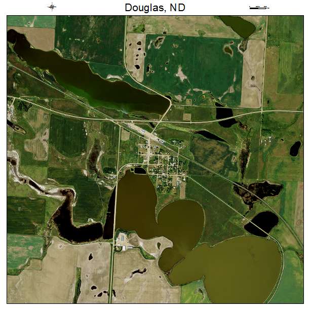 Douglas, ND air photo map