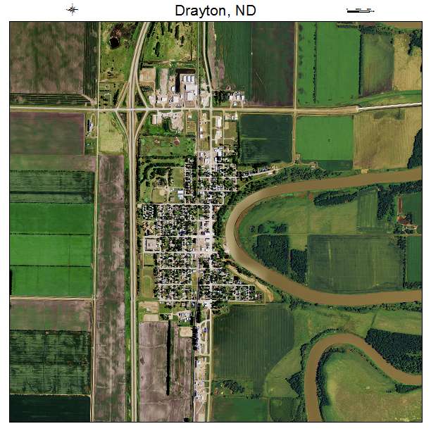 Drayton, ND air photo map