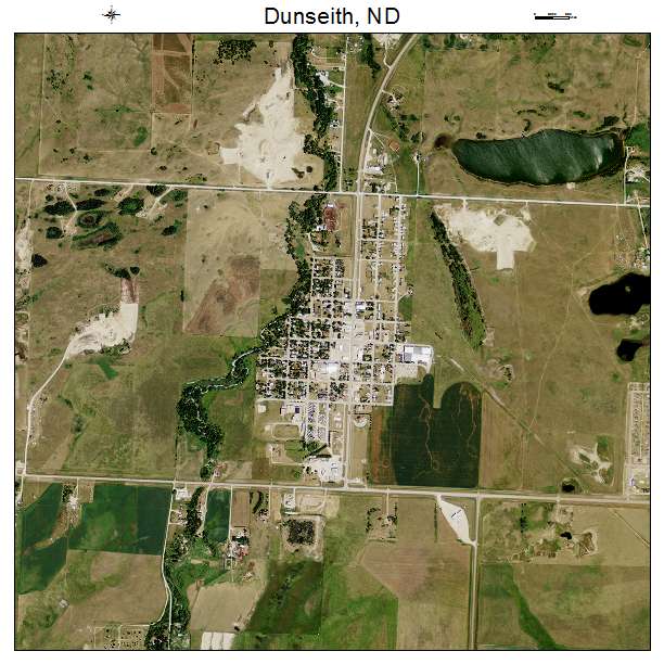 Dunseith, ND air photo map