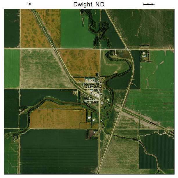 Dwight, ND air photo map