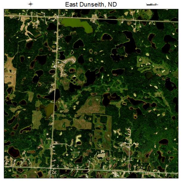 East Dunseith, ND air photo map