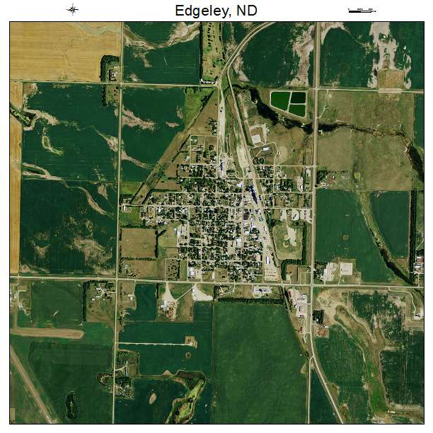 Edgeley, ND air photo map