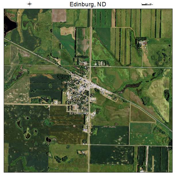 Edinburg, ND air photo map