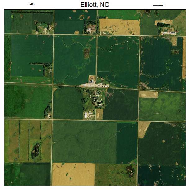 Elliott, ND air photo map