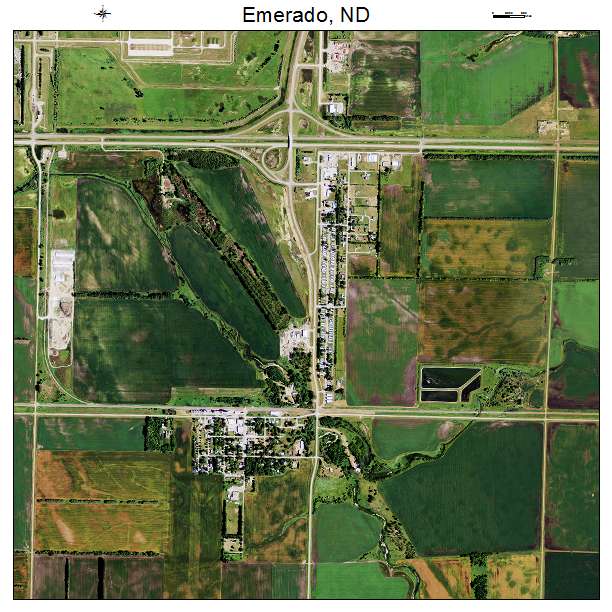 Emerado, ND air photo map