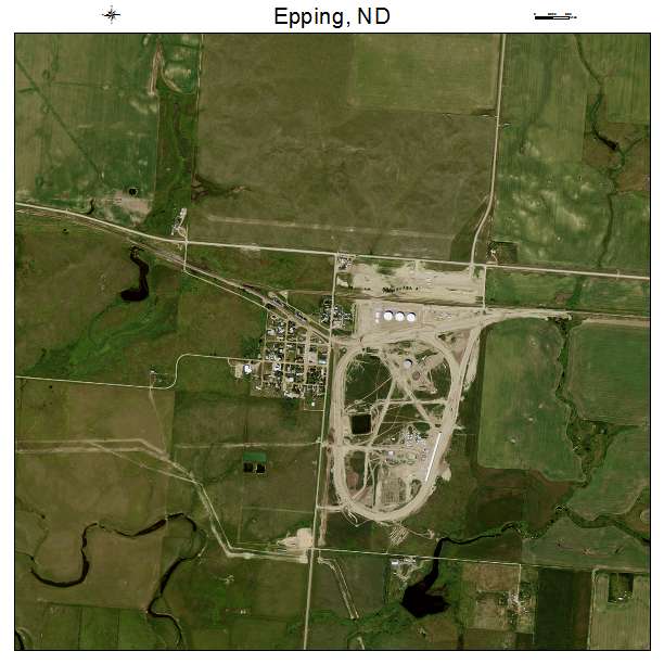 Epping, ND air photo map