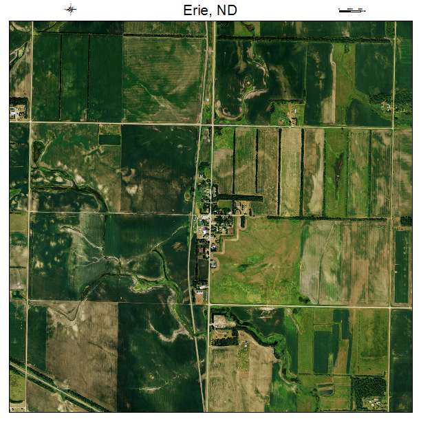 Erie, ND air photo map