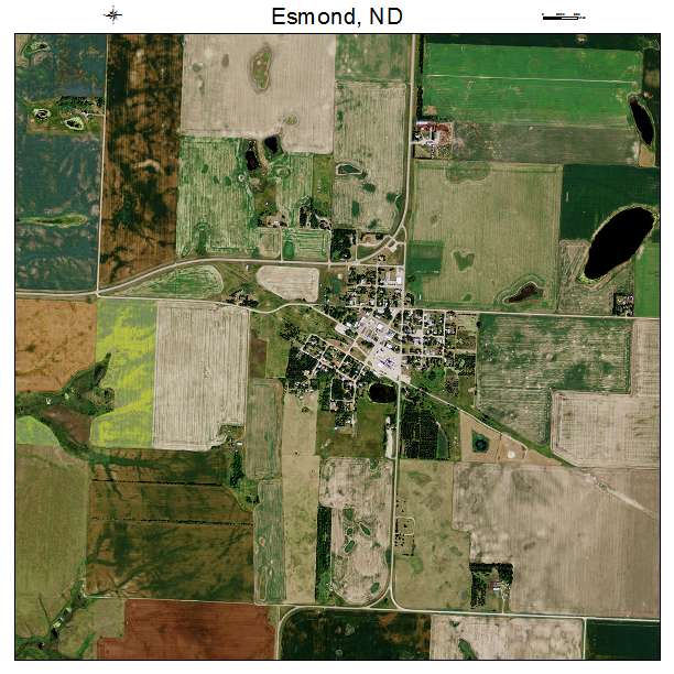 Esmond, ND air photo map
