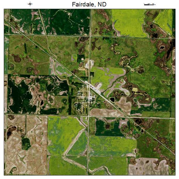 Fairdale, ND air photo map