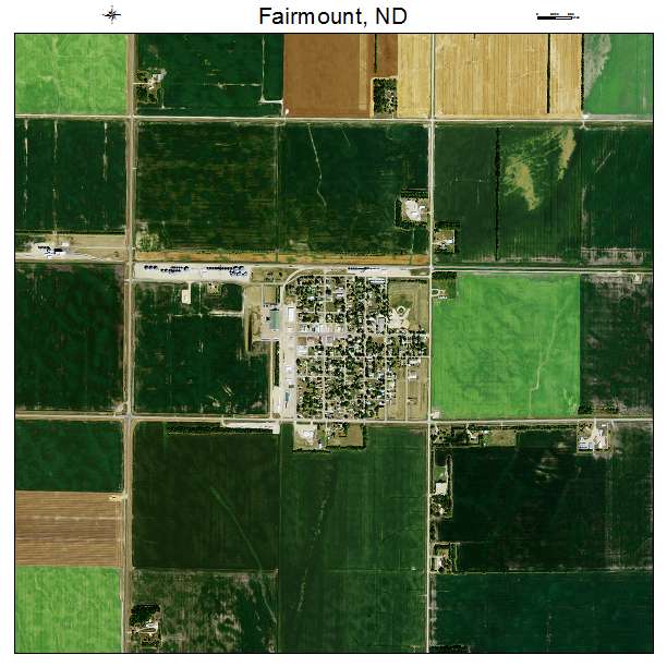 Fairmount, ND air photo map