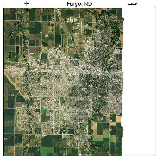 Fargo, ND air photo map