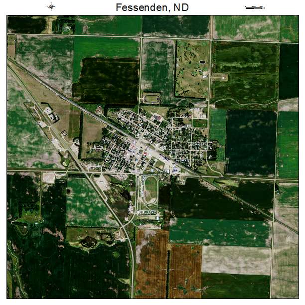 Fessenden, ND air photo map