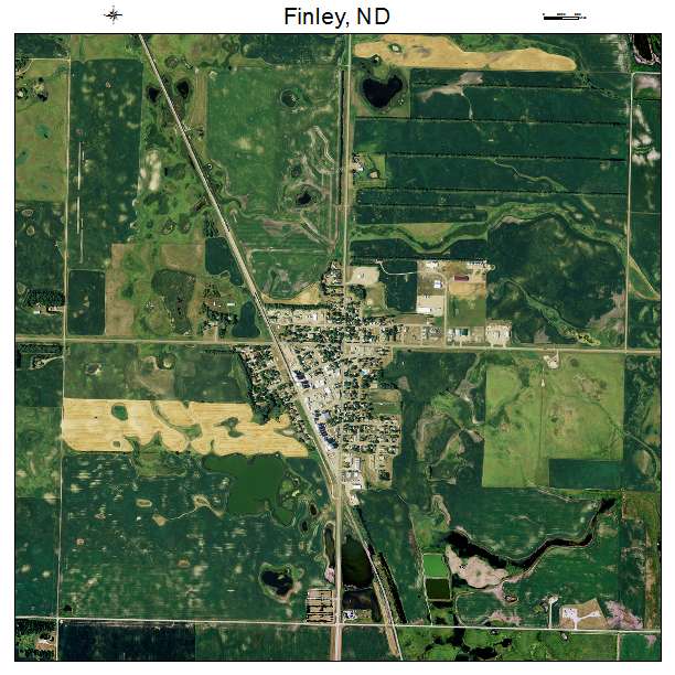 Finley, ND air photo map