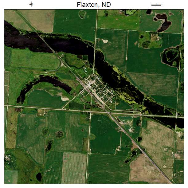 Flaxton, ND air photo map
