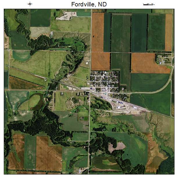 Fordville, ND air photo map