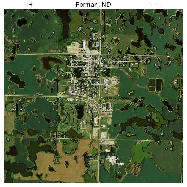 Forman, ND air photo map