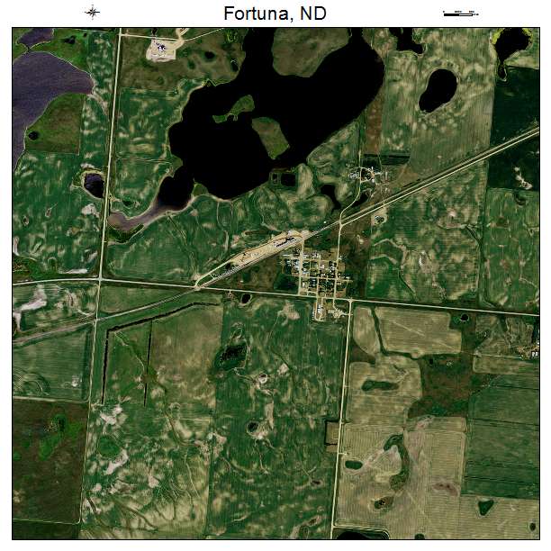 Fortuna, ND air photo map