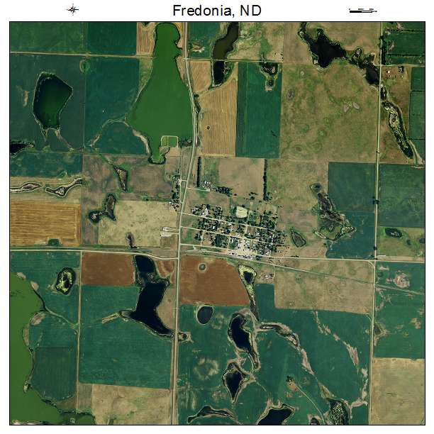 Fredonia, ND air photo map