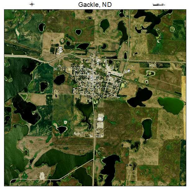 Gackle, ND air photo map
