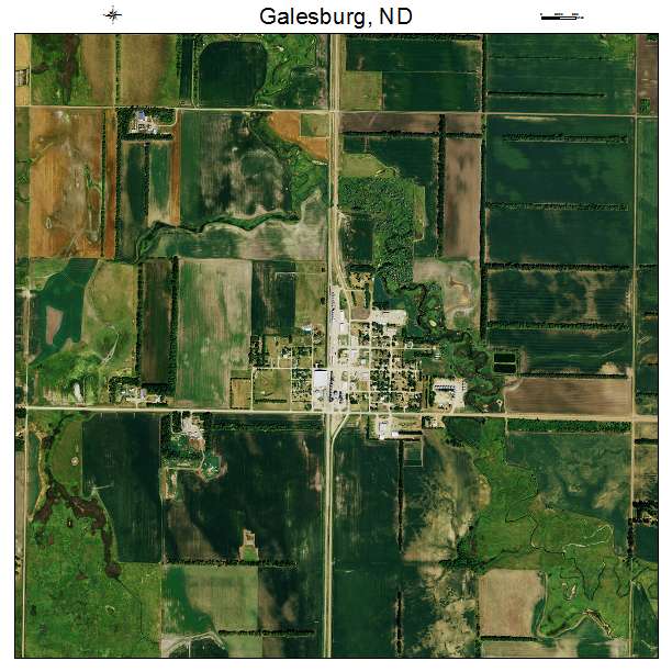 Galesburg, ND air photo map