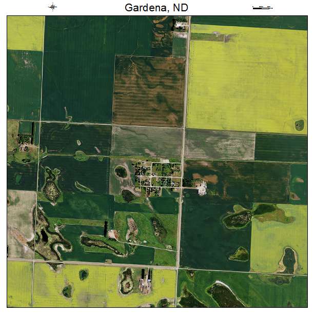 Gardena, ND air photo map