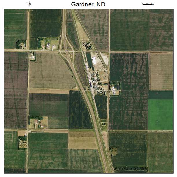 Gardner, ND air photo map