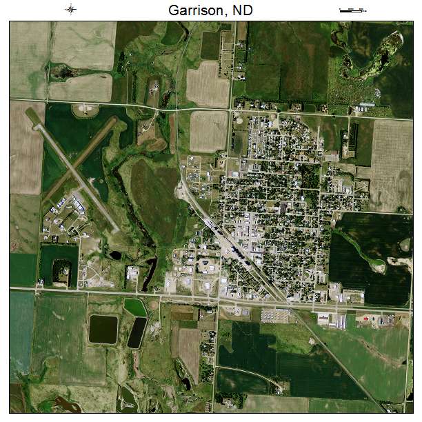 Garrison, ND air photo map
