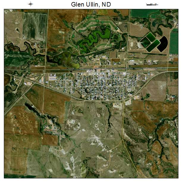 Glen Ullin, ND air photo map