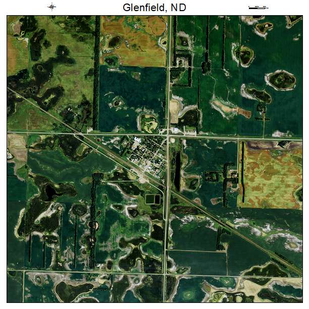 Glenfield, ND air photo map