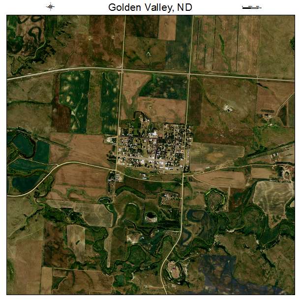 Golden Valley, ND air photo map